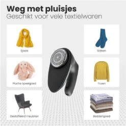 Auronic Elektrische Pluizenverwijderaar - Draadloos - 2 Extra Opzetstukken - Zwart -Reinigingsapparaten Winkel 1200x1200 1339