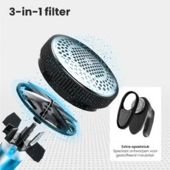 Auronic Elektrische Pluizenverwijderaar - Draadloos - 2 Extra Opzetstukken - Zwart -Reinigingsapparaten Winkel 1200x1200 1345