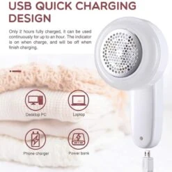 IBright Elektrische Pluizenverwijderaar - Ontpluizer - Draadloos - Oplaadbaar Met USB - Lichtgewicht - Incl. 2 Extra Opzetstukken - Wit -Reinigingsapparaten Winkel 1200x1200 1368