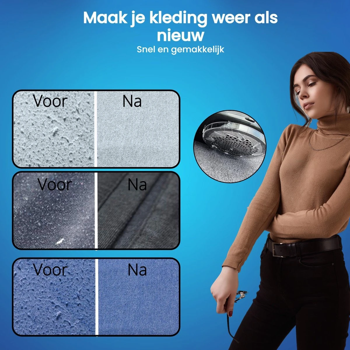 Beepro® Elektrische Pluizenverwijderaar - Ontpluizer - Draadloos En Oplaadbaar - Zwart 5 Beepro® Elektrische Pluizenverwijderaar - Ontpluizer - Draadloos En Oplaadbaar - Zwart - Afbeelding 3