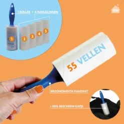 LaundrySpecialist Kledingroller - Incl. 4 Navullingen - Pluizenroller Met Ergonomische Handgreep -Reinigingsapparaten Winkel 1200x1200 1394