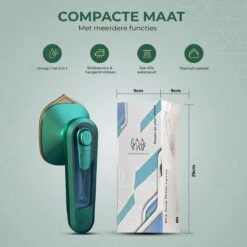 Stomer Kleding - Luxe Reis Strijkijzer - Inklapbaar - 8,4x11,5CM - Travel Strijkijzer – Strijkijzer Vakantie – Reisstrijkijzer Klein Strijkijzer - Steamer - Groen - -Reinigingsapparaten Winkel 1200x1200 1419
