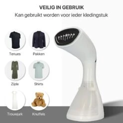 Ziggy Kledingstomer En Reiniger Voor Thuis En Op Reis - Stoomreiniger Voor Kleding/Textiel/Stoffen - Kleine Hand Stomer - Stoom Apparaat - Steamer - 280 ML - Wit -Reinigingsapparaten Winkel 1200x1200 1426