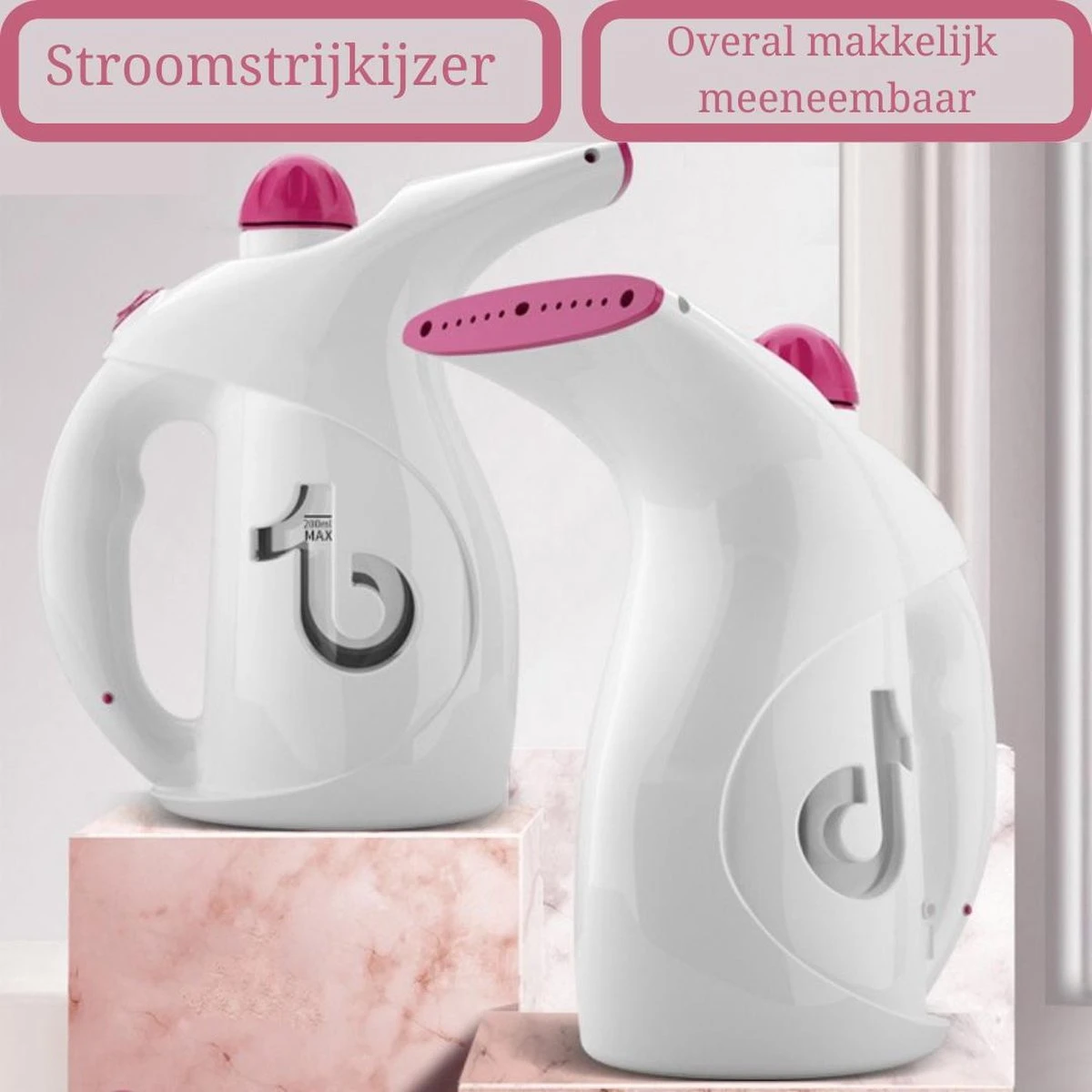 Merkloos Kleding Stomer - Stoom Reiniger - Stoom Apparaat - Ontkreuker - 200ml 4 Merkloos Kleding Stomer - Stoom Reiniger - Stoom Apparaat - Ontkreuker - 200ml - Afbeelding 2