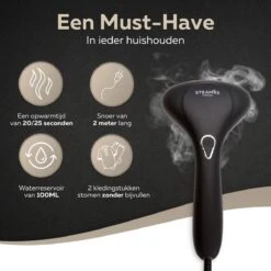STEAMR - Krachtige Luxe Kledingstomer - Handstomer - Zwart -Reinigingsapparaten Winkel 1200x1200 1482