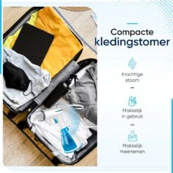 Kledingstomer - Handstomer Voor Kleding - Stoomstrijkijzer - Stomer - Stoomreiniger - 2 Opzetstukken - Blauw -Reinigingsapparaten Winkel 1200x1200 1508