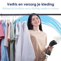 Luxe Kledingstomer - Handstomer - Handstoomreiniger - Stoomstrijkijzer - Stomer Kleding - Voor Op Reis - Zwart -Reinigingsapparaten Winkel 1200x1200 1517