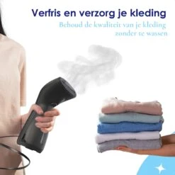 Luxe Kledingstomer - Handstomer - Handstoomreiniger - Stoomstrijkijzer - Stomer Kleding - Voor Op Reis - Zwart -Reinigingsapparaten Winkel 1200x1200 1519