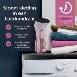 Luxe Kledingstomer - Handstomer - Handstoomreiniger - Stoomstrijkijzer - Stomer Kleding - Voor Op Reis - Roze -Reinigingsapparaten Winkel 1200x1200 1533