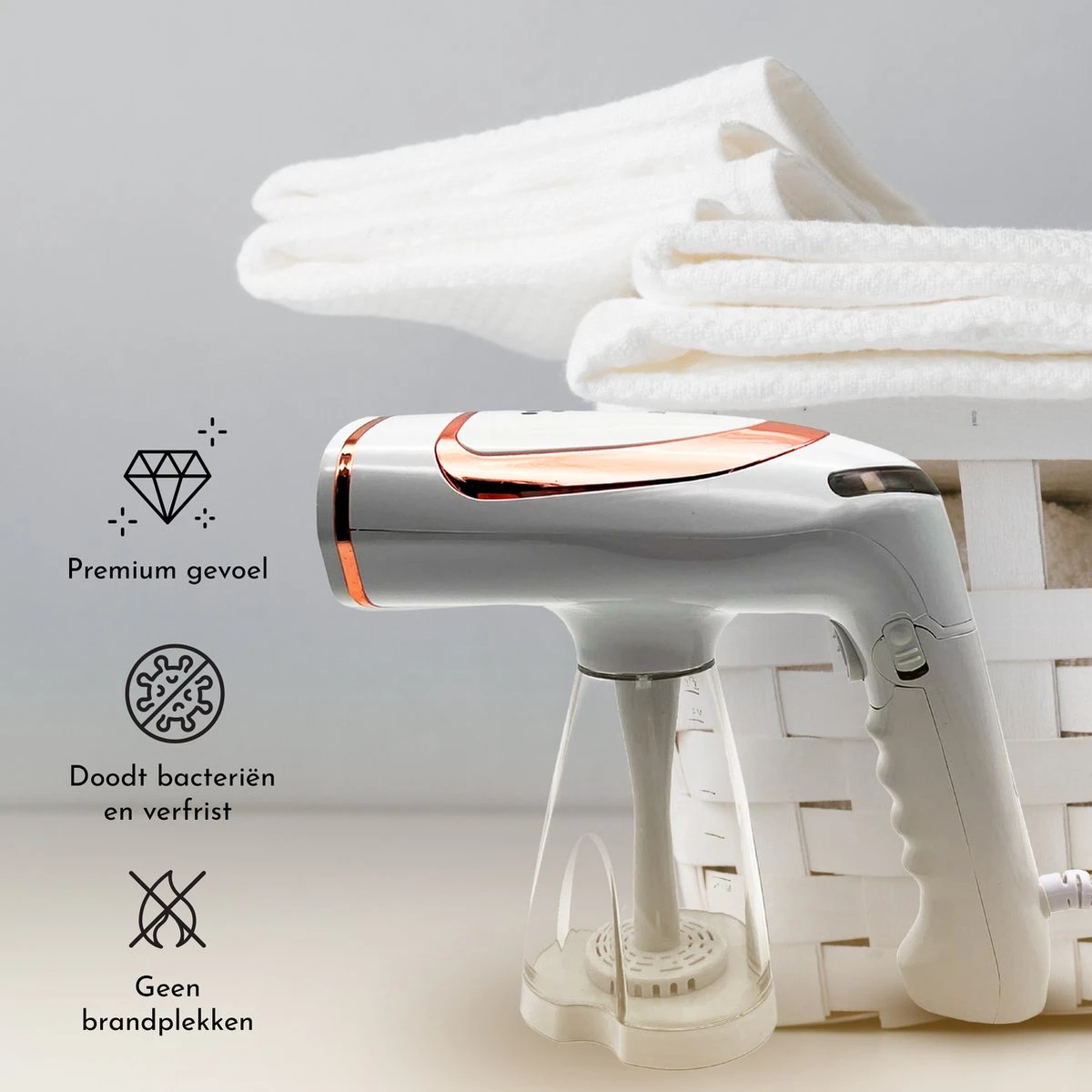 Capsy™ Kledingstomer - Complete Set - Handstomer - Stoom Strijkijzer - 1600 W 7 Capsy™ Kledingstomer - Complete Set - Handstomer - Stoom Strijkijzer - 1600 W - Afbeelding 5