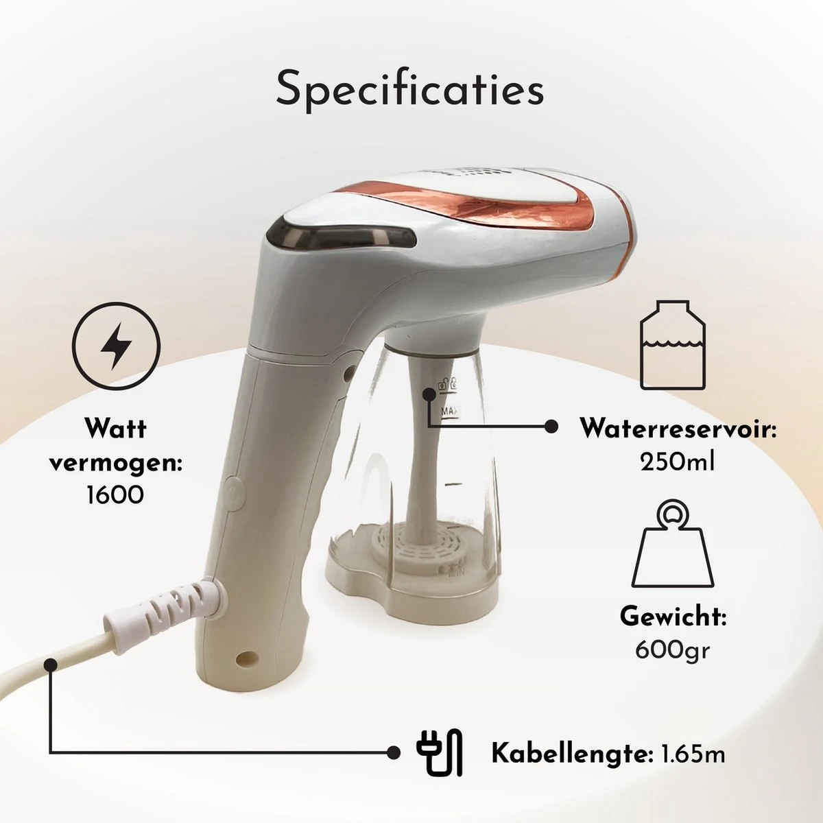 Capsy™ Kledingstomer - Complete Set - Handstomer - Stoom Strijkijzer - 1600 W 10 Capsy™ Kledingstomer - Complete Set - Handstomer - Stoom Strijkijzer - 1600 W - Afbeelding 8