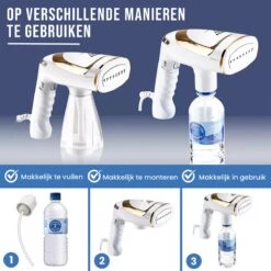 TibaGoods Luxe Kledingstomer - Handstomer - Ontkreuker - Stoomreiniger - Warmt Snel Op - Inclusief 2 Opzetborstels - 1600w - 250ml -Reinigingsapparaten Winkel 1200x1200 1577