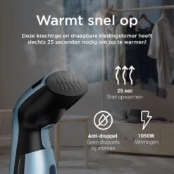 Luxe Kledingstomer - Handstomer - Handstoomreiniger - Stoomstrijkijzer - Stomer Kleding - Voor Op Reis - Blauw -Reinigingsapparaten Winkel 1200x1200 1593