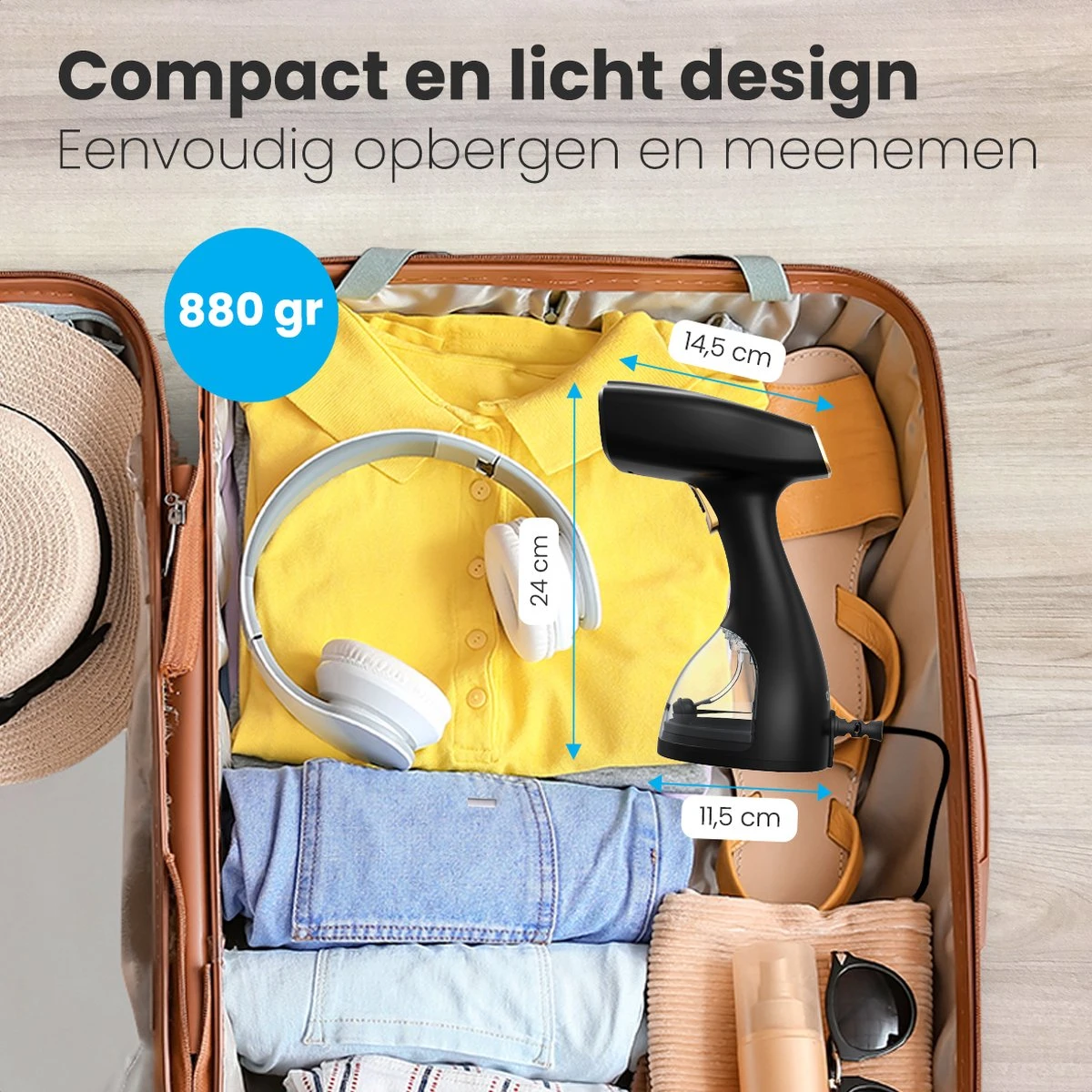 Auronic Kledingstomer - Handstomer Voor Kleding En Meubilair - 300ml - Zwart 7 Auronic Kledingstomer - Handstomer Voor Kleding En Meubilair - 300ml - Zwart - Afbeelding 5