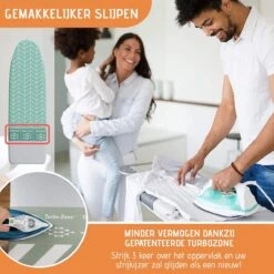 Buntes Brett® Strijkplankhoes Voor Stoomstrijkijzer (maat M) | Universeel Tot Max. 120x40 Cm | Strijkplankhoes Om Snel En Gemakkelijk Te Strijken | Made In EU | Geschikt Voor Stoomstrijkstation | Blauw -Reinigingsapparaten Winkel 1200x1200 1617