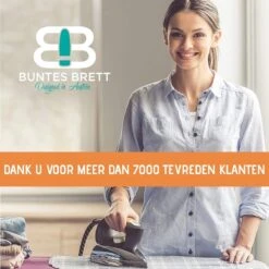 Buntes Brett® Strijkplankhoes Voor Stoomstrijkijzer (maat M) | Universeel Tot Max. 120x40 Cm | Strijkplankhoes Om Snel En Gemakkelijk Te Strijken | Made In EU | Geschikt Voor Stoomstrijkstation | Blauw -Reinigingsapparaten Winkel 1200x1200 1618