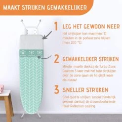 Buntes Brett ® Strijkplankhoes Voor Stoomstrijkijzer (maat L) | Universeel Tot Max. 140x50 Cm | Strijkplankhoes Om Snel En Gemakkelijk Te Strijken | Made In EU | Geschikt Voor Stoomstrijkstation | Mint -Reinigingsapparaten Winkel 1200x1200 1621