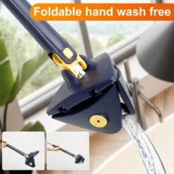 Merkloos Premium Driehoekige Dweil Met Wringer - Verstelbaar En 360 Graden Draaibaar – Dweilsysteem Incl. 4 Microvezel Doeken -Reinigingsapparaten Winkel 1200x1200 170