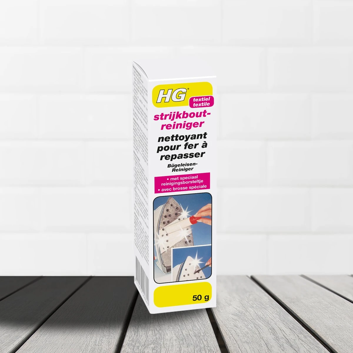 HG Strijkboutreiniger - 50gr - Inclusief Speciaal Reiningsborsteltje 3 HG Strijkboutreiniger - 50gr - Inclusief Speciaal Reiningsborsteltje