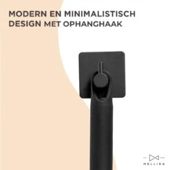 Mellira - Vloerwisser - Vloertrekker Met Steel - Watertrekker Voor Douche - Douchewisser Badkamer - Inclusief Ophanghaak - RVS - Zwart (kerstcadeau Met Verpakking) -Reinigingsapparaten Winkel 1200x1200 302