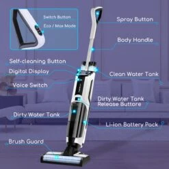 Aigostar 3 In 1 Vloerreiniger - Stofzuiger En Dweilen In 1 - Steelstofzuiger Met Dweilfunctie - Dweilapparaat Draadloos - Whale 33ZDR 18 Aigostar 3 In 1 Vloerreiniger - Stofzuiger En Dweilen In 1 - Steelstofzuiger Met Dweilfunctie - Dweilapparaat Draadloos - Whale 33ZDR -Reinigingsapparaten Winkel 1200x1200 335