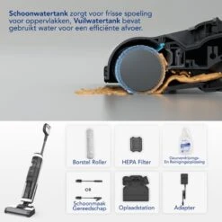 Tineco® - Draadloze Stofzuiger - Zonder Zak - Wassen En Stofzuigen - Floor One S3 Breeze - 220W Vermogen - Sterke Zuigkracht - 3-In-1 Apparaat - 4000mAh Batterij -Reinigingsapparaten Winkel 1200x1200 387