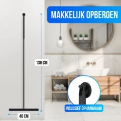 Avalo Vloertrekker Met Steel - Luxe Vloerwisser - Aluminium Water Trekker - Douche Wisser - Badkamer - Zwart - 136x40 CM -Reinigingsapparaten Winkel 1200x1200 40