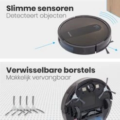 Auronic Robotstofzuiger - WiFi En App - 1400Pa - Automatisch Laadstation - Dubbel Filtersysteem - Zwart -Reinigingsapparaten Winkel 1200x1200 437