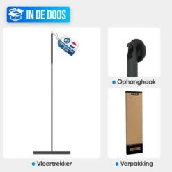 Avalo Vloertrekker Met Steel - Luxe Vloerwisser - Aluminium Water Trekker - Douche Wisser - Badkamer - Zwart - 136x40 CM -Reinigingsapparaten Winkel 1200x1200 46