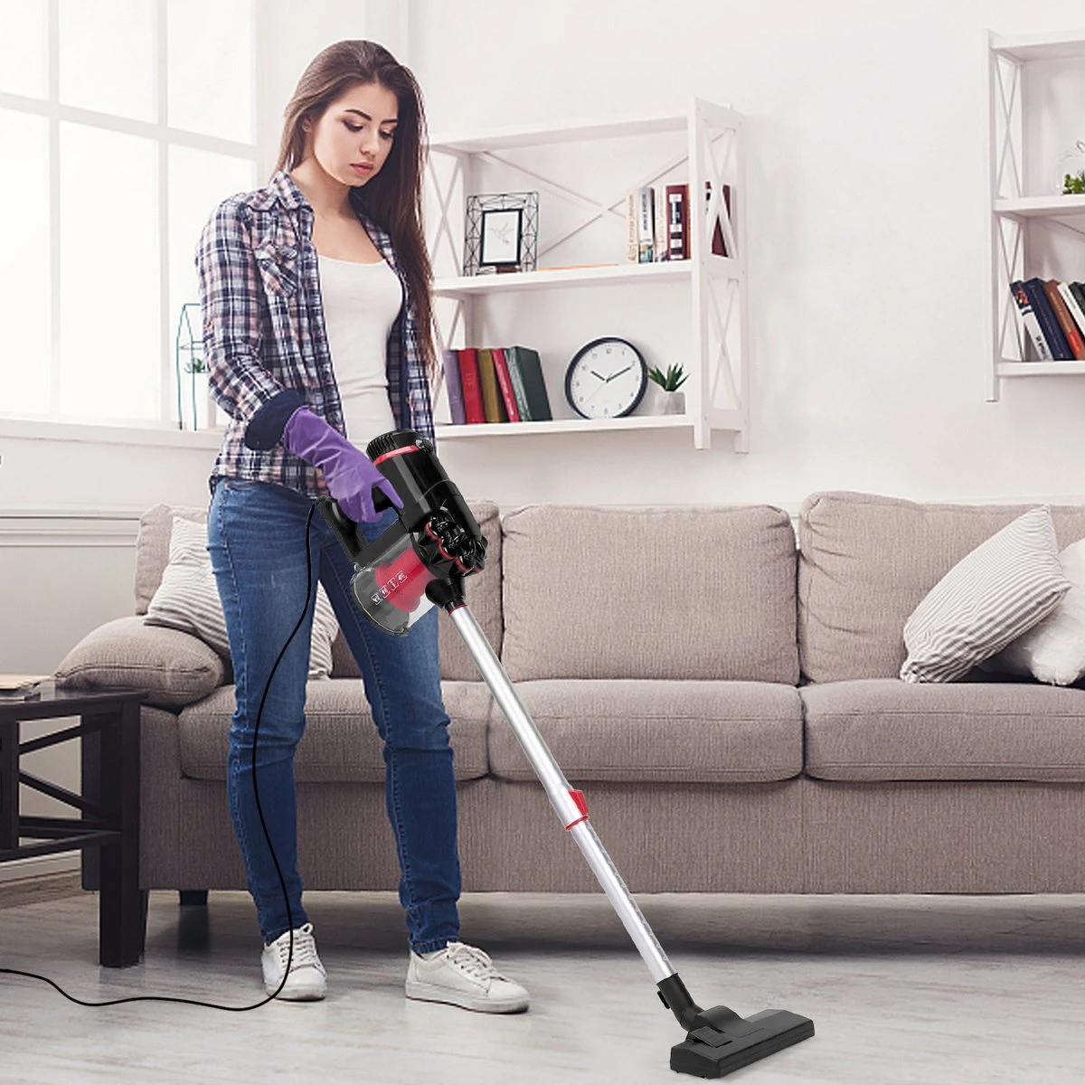 Aigostar Cyclone 33YAT - Steelstofzuiger - 3-in-1 - Met Snoer - 600W - Stofzuiger Zonder Zak - 5 Meter Kabel- Rood/zwart 10 Aigostar Cyclone 33YAT - Steelstofzuiger - 3-in-1 - Met Snoer - 600W - Stofzuiger Zonder Zak - 5 Meter Kabel- Rood/zwart - Afbeelding 8