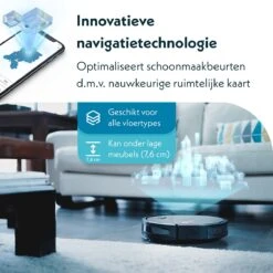 Eziclean Connect X550 - Robotstofzuiger Met Dweilfunctie - Met Laadstation - Ideaal Voor Huisdieren - Spraakbesturing - Navigatietechnologie - 120m - Ultra Stil 55dB -Reinigingsapparaten Winkel 1200x1200 513