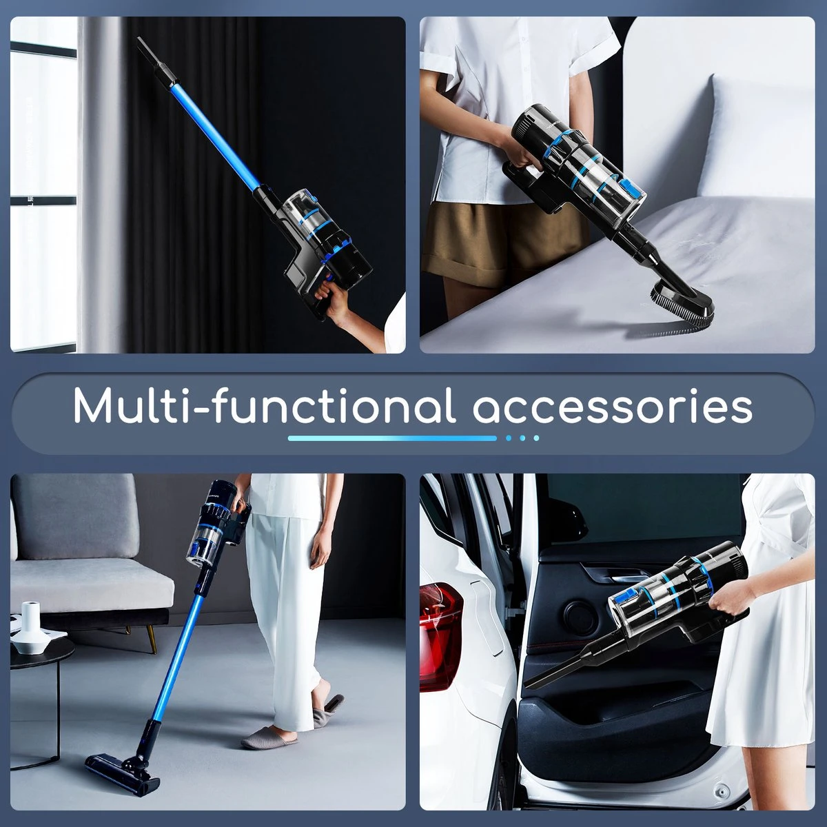 Aigostar 4 In 1 Steelstofzuiger Draadloos - Steelstofzuigers - Kruimelzuiger Functie - 250W - 2700Pa - Willie 33A3O - Wit 5 Aigostar 4 In 1 Steelstofzuiger Draadloos - Steelstofzuigers - Kruimelzuiger Functie - 250W - 2700Pa - Willie 33A3O - Wit - Afbeelding 3