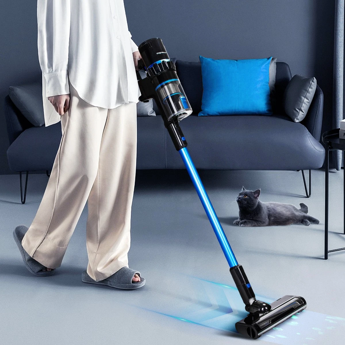 Aigostar 4 In 1 Steelstofzuiger Draadloos - Steelstofzuigers - Kruimelzuiger Functie - 250W - 2700Pa - Willie 33A3O - Wit 9 Aigostar 4 In 1 Steelstofzuiger Draadloos - Steelstofzuigers - Kruimelzuiger Functie - 250W - 2700Pa - Willie 33A3O - Wit - Afbeelding 7