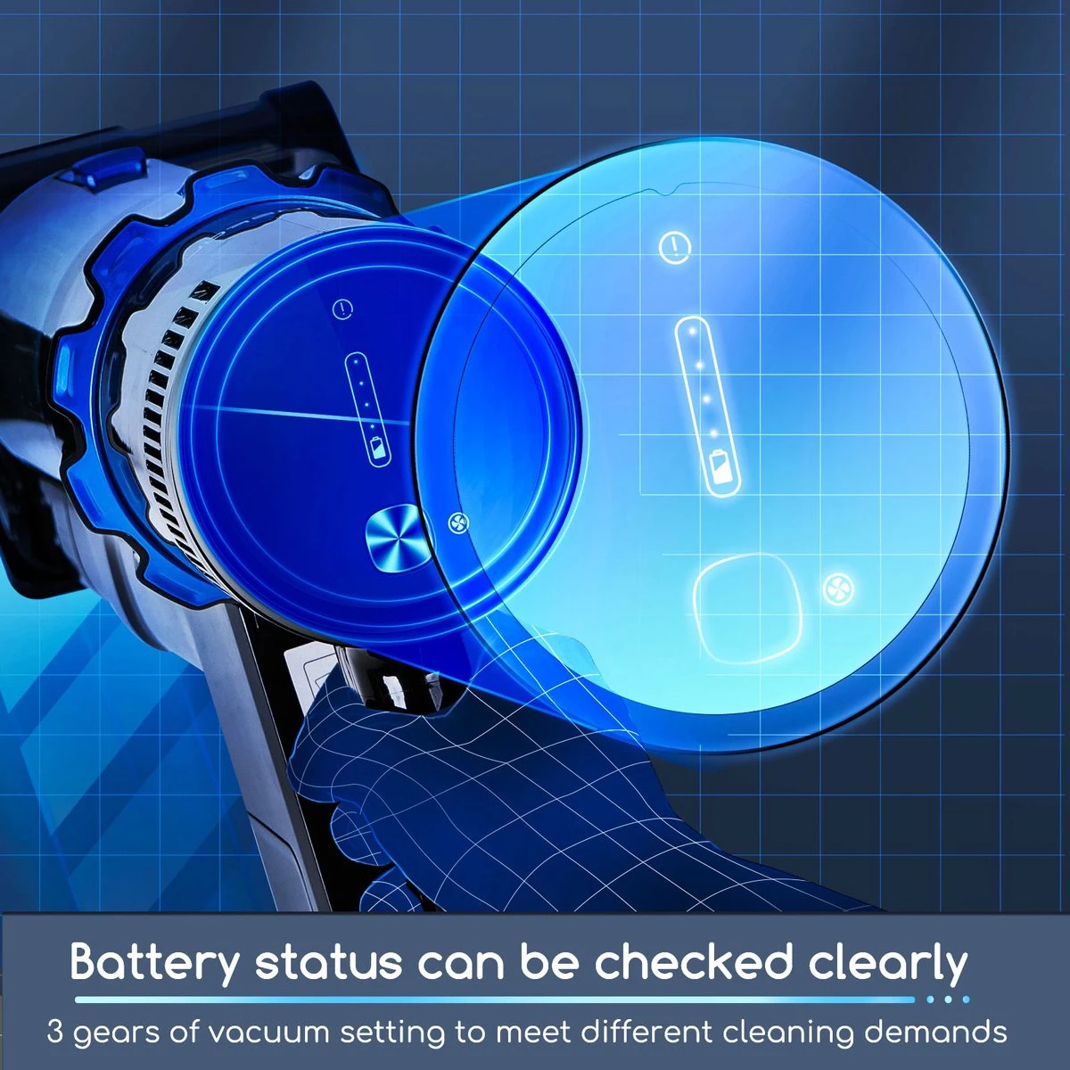 Aigostar 4 In 1 Steelstofzuiger Draadloos - Steelstofzuigers - Kruimelzuiger Functie - 250W - 2700Pa - Willie 33A3O - Wit 11 Aigostar 4 In 1 Steelstofzuiger Draadloos - Steelstofzuigers - Kruimelzuiger Functie - 250W - 2700Pa - Willie 33A3O - Wit - Afbeelding 9