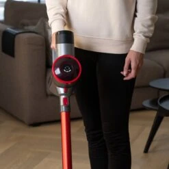 Infinity Goods Steelstofzuiger - Draadloos - 4-in-1 - Kruimelzuiger - Inclusief Accu En Oplader - 6500 PA Zuigkracht - Zonder Zak - Rood/Grijs -Reinigingsapparaten Winkel 1200x1200 598