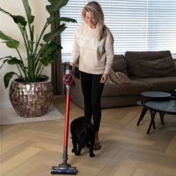 Infinity Goods Steelstofzuiger - Draadloos - 4-in-1 - Kruimelzuiger - Inclusief Accu En Oplader - 6500 PA Zuigkracht - Zonder Zak - Rood/Grijs -Reinigingsapparaten Winkel 1200x1200 599