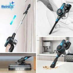 Reinico® - Stofzuiger - Vacuum Cleaner -12Kpa Krachtige Zuigstokstofzuiger - 6 In 1 Snoerloze Steelstofzuiger - 2200mAh Batterij - 440*330*190mm - Handheld - Zwart - EU-stekker -Reinigingsapparaten Winkel 1200x1200 664