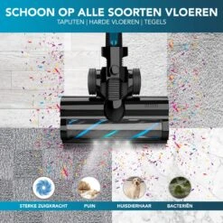 Reinico® - Stofzuiger - Vacuum Cleaner -12Kpa Krachtige Zuigstokstofzuiger - 6 In 1 Snoerloze Steelstofzuiger - 2200mAh Batterij - 440*330*190mm - Handheld - Zwart - EU-stekker -Reinigingsapparaten Winkel 1200x1200 667