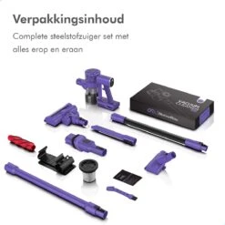 Motionflow Steelstofzuiger Draadloos Zonder Zak - 6 Delige Set - 200 Watt - Uitwasbaar Filter - Ophangsysteem -Reinigingsapparaten Winkel 1200x1200 692