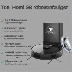 TONIHOMI® S8 - Robotstofzuiger Met Dweilfunctie - Automatisch Legen - Automatisch Opladen - LDS Laser Navigatie - Zwart -Reinigingsapparaten Winkel 1200x1200 802
