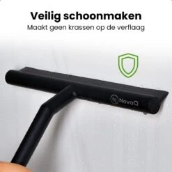 NovaQ® Vloerwisser Met Steel - Vloertrekker Met Steel - Douchewisser Zwart - Raamwisser Douche - Badkamer Trekker - Vloerwisser Zwart 2 In 1 Set Inclusief Ophanghaken -Reinigingsapparaten Winkel 1200x1200 82