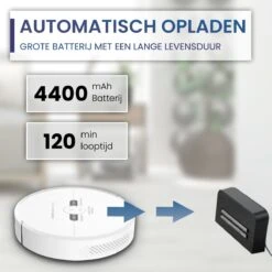 Heevey Robotstofzuiger Met Dweilfunctie - Slimme Navigatie - Automatisch Oplaadstation - Inclusief App & Afstandsbediening -Reinigingsapparaten Winkel 1200x1200 838