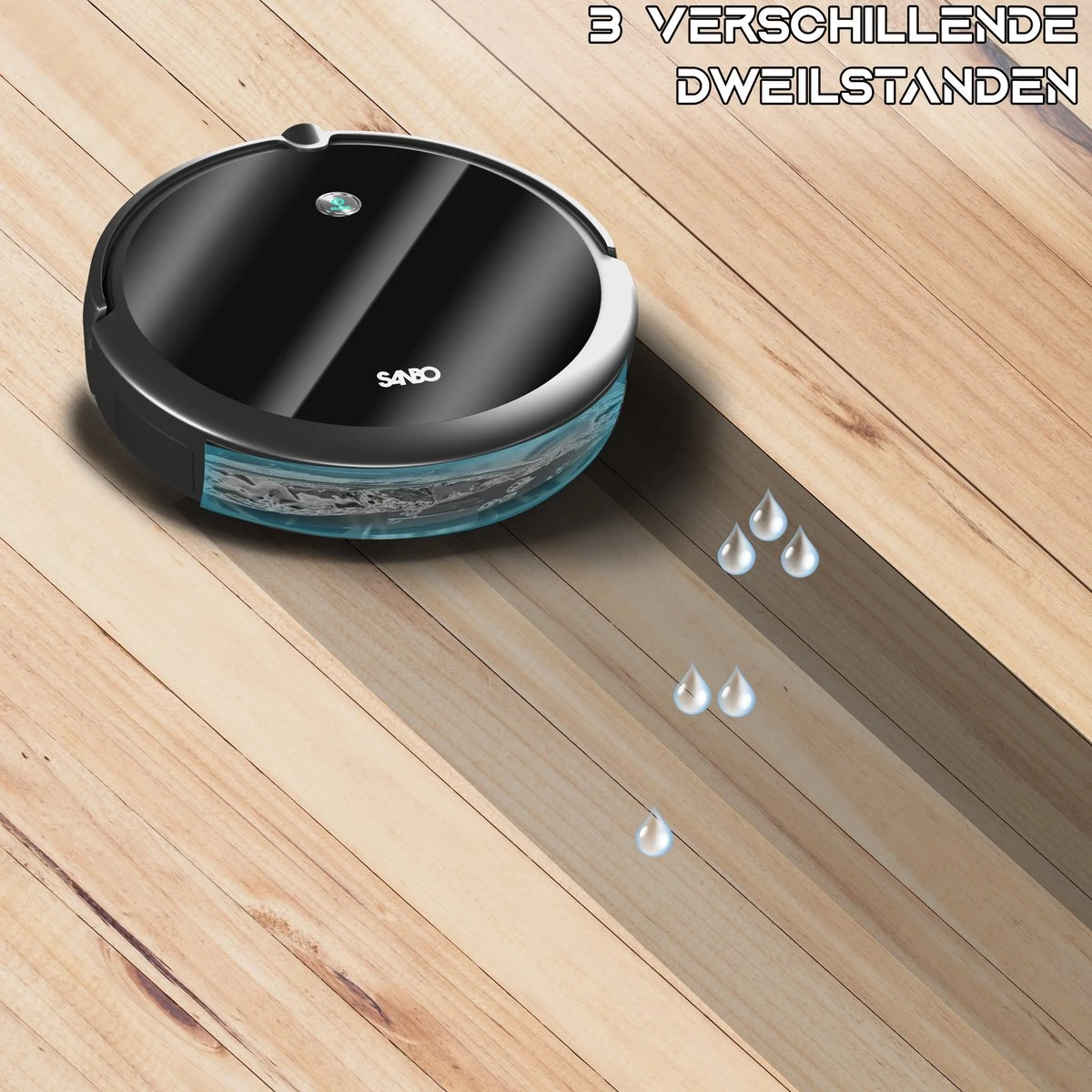 Sanbo D-503 Pro Robotstofzuiger V2 - 2500 PA Zuigkracht - Inclusief HD-Camera & App - Zwart - Inclusief Laadstation - Dweilrobot 12 Sanbo D-503 Pro Robotstofzuiger V2 - 2500 PA Zuigkracht - Inclusief HD-Camera & App - Zwart - Inclusief Laadstation - Dweilrobot - Afbeelding 10