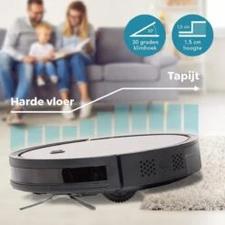 LifeGoods Robotstofzuiger - 1600Pa - Automatisch Laadstation - Dubbel Filtersysteem - Zwart -Reinigingsapparaten Winkel 1200x1200 912