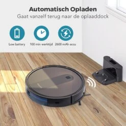 LifeGoods Robotstofzuiger - 1600Pa - Automatisch Laadstation - Dubbel Filtersysteem - Zwart -Reinigingsapparaten Winkel 1200x1200 913