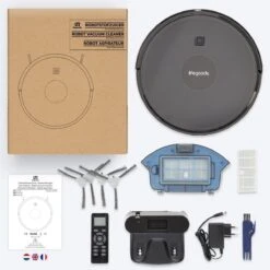 LifeGoods Robotstofzuiger - 1600Pa - Automatisch Laadstation - Dubbel Filtersysteem - Zwart -Reinigingsapparaten Winkel 1200x1200 916