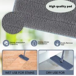 Add To Life Dweilsysteem Vloerwisser - Mop - Self-wash- En Droogsysteem - 2 Stuks Absorberende Pads - Met Emmer - Grijs -Reinigingsapparaten Winkel 1200x1200 95