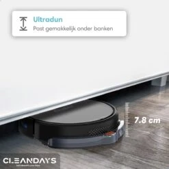 CleanDays Robotstofzuiger Met Dweilfunctie - Met Laadstation - Dweilrobot - Robot Stofzuiger - Robotstofzuigers - Incl. Nederlandse Instructievideo -Reinigingsapparaten Winkel 1200x1200 957