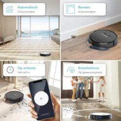 CleanDays Robotstofzuiger Met Dweilfunctie - Met Laadstation - Dweilrobot - Robot Stofzuiger - Robotstofzuigers - Incl. Nederlandse Instructievideo -Reinigingsapparaten Winkel 1200x1200 962