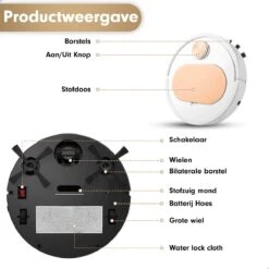 Seidon Robotstofzuiger - Dweilrobot - Dweilfunctie - App Bediening - Hoge Zuigkracht -Reinigingsapparaten Winkel 1200x1200 976